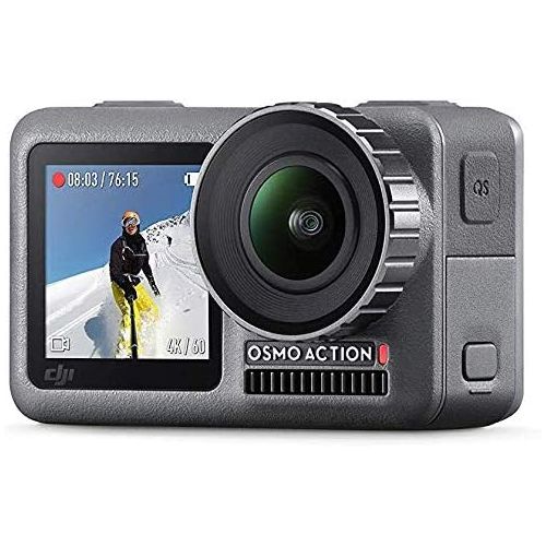 디제이아이 [아마존베스트]DJI OSMO Action with 2 Batteries (1300mAh) - Action Camera with 2 Displays 36ft/11M Waterproof 4K HDR-Video 12MP 145° Angle - Black