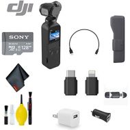 [아마존베스트]DJI Osmo Pocket Handheld 3 Axis Gimbal Stabilizer with Integrated Camera - Bundle with 128GB MicroSD Card