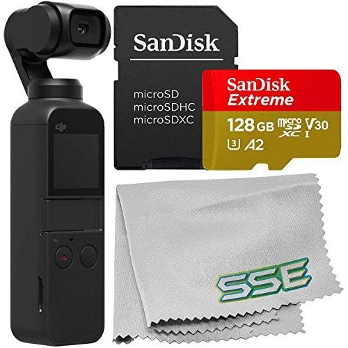 디제이아이 [아마존베스트]DJI Osmo Pocket Gimbal with SanDisk Extreme 128GB microSDXC 메모리 카드 번들