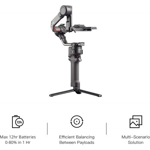 디제이아이 DJI RS 2 - 3-Axis Gimbal Stabilizer for DSLR and Mirrorless Cameras, Nikon, Sony, Panasonic, Canon, Fuji, 10lbs Tested Payload, 1.4” Full-Color Touchscreen, Carbon Fiber Constructi