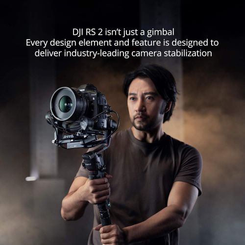 디제이아이 DJI RS 2 - 3-Axis Gimbal Stabilizer for DSLR and Mirrorless Cameras, Nikon, Sony, Panasonic, Canon, Fuji, 10lbs Tested Payload, 1.4” Full-Color Touchscreen, Carbon Fiber Constructi