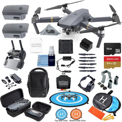 디제이아이 DJI Mavic Pro Drone Quadcopter Fly More Combo with 3 Batteries, 4K Professional Camera Gimbal Bundle Kit with Ultimate Flymore Essentials Kit