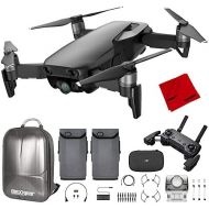 DJI Mavic Air Quadcopter with Remote Controller - Onyx Black Max Flight Bundle with Spare Battery, and Custom Mavic Air Hard Shell Back Pack