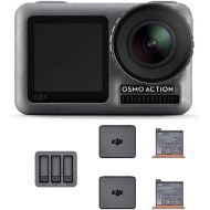 DJI OSMO Action Camera with DJI Care Refresh, Comes 128GB Extreme Micro SD, with 2 Displays, 11m Waterproof, 4K HDR Video, 12MP 145 Degree Angle (Black), with 128GB + Care Refresh