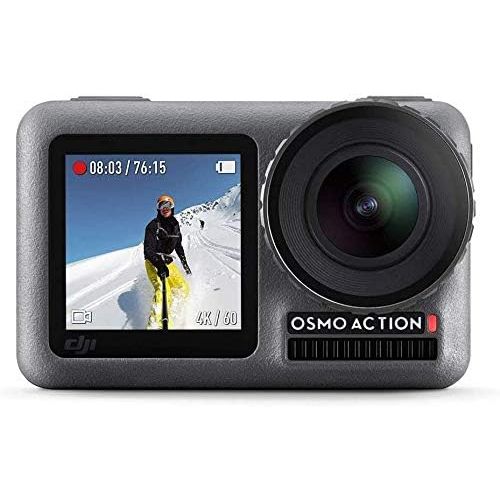 디제이아이 DJI OSMO Action Camera with DJI Care Refresh, Comes 128GB Extreme Micro SD, with 2 Displays, 11m Waterproof, 4K HDR Video, 12MP 145 Degree Angle (Black), with 128GB + Care Refresh