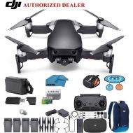 DJI Mavic Air Fly More Combo Drone - Quadcopter with 64gb SD Card - 4K Professional Camera Gimbal  4 Battery Bundle - Kit - with Must Have Accessories (Onyx Black)