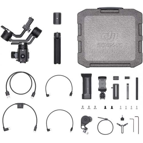 디제이아이 DJI Ronin-SC Pro Combo - Camera Stabilizer 3-Axis Gimbal Handheld for Mirrorless Cameras up to 4.4 lbs / 2kg Payload for Sony Panasonic Lumix Nikon Canon with Focus Wheel, Black