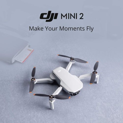 디제이아이 DJI Mini 2 ? Ultralight and Foldable Drone Quadcopter, 3-Axis Gimbal with 4K Camera, 12MP Photo, 31 Mins Flight Time, OcuSync 2.0 10km HD Video Transmission, QuickShots Gray