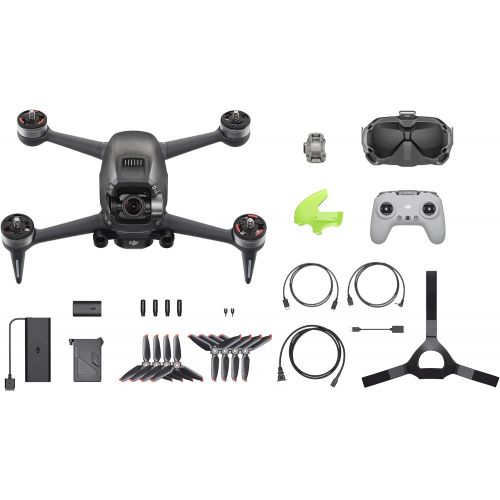 디제이아이 DJI FPV Combo - First-Person View Drone UAV Quadcopter with 4K Camera, S Flight Mode, Super-Wide 150° FOV, HD Low-Latency Transmission, Emergency Brake and Hover, Gray