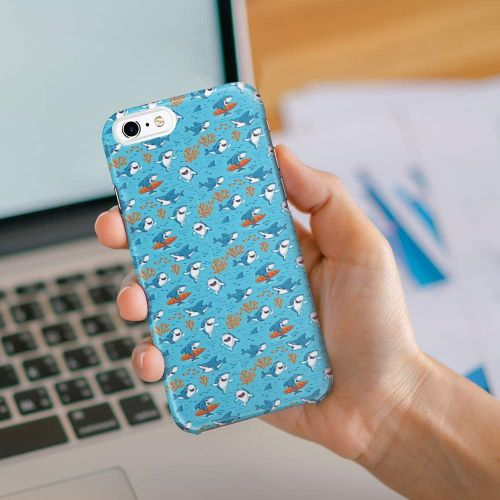 디제이아이 DJI Customize Phone Protective Cover Cartoon Sea Animal Blue Shark Ultra Slim Protective Hard Plastic Case Cover for IPHONE6/6S Phone Case