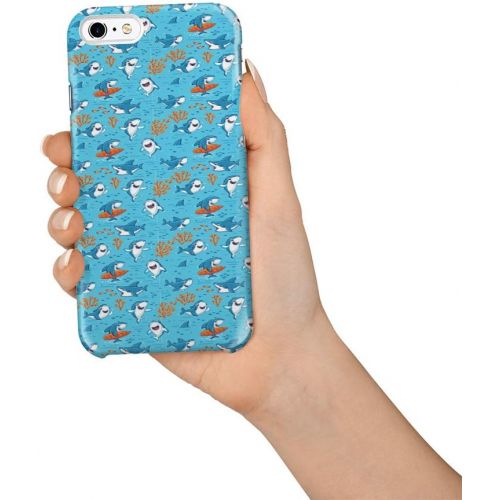 디제이아이 DJI Customize Phone Protective Cover Cartoon Sea Animal Blue Shark Ultra Slim Protective Hard Plastic Case Cover for IPHONE6/6S Phone Case