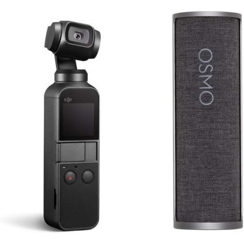 디제이아이 DJI Osmo Pocket - Handheld 3-Axis Gimbal Stabilizer with Integrated Camera 12 MP 1/2.3” CMOS 4K Video with Charging Case Bundle