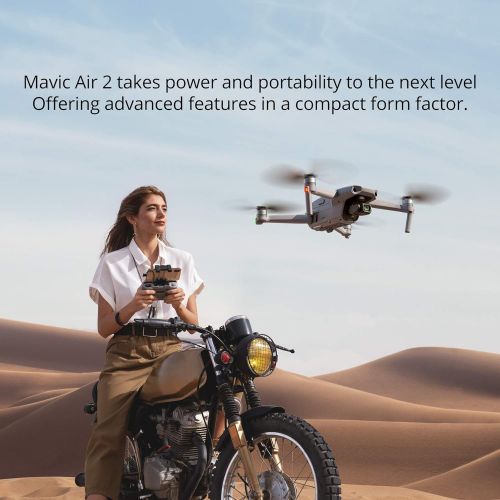 디제이아이 DJI Mavic Air 2 Fly More Combo with DJI Smart Controller - Drone Quadcopter UAV with 48MP Camera 4K Video 1/2 CMOS Sensor 3-Axis Gimbal 34min Flight Time ActiveTrack 3.0, Gray