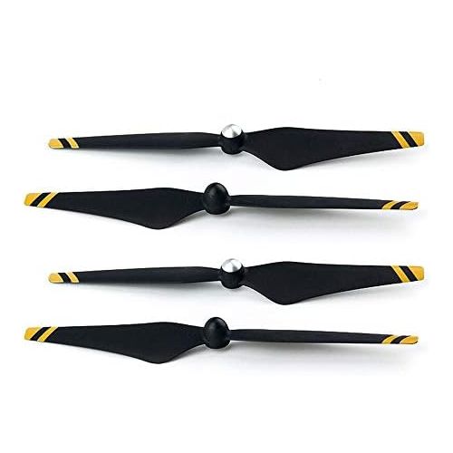 디제이아이 DJI Phantom 2 & 3 Series Carbon Fiber Reinforced Self-Tightening Propellers Props, 24 x 12.7cm, 2 Pack, Black with Yellow Stripes