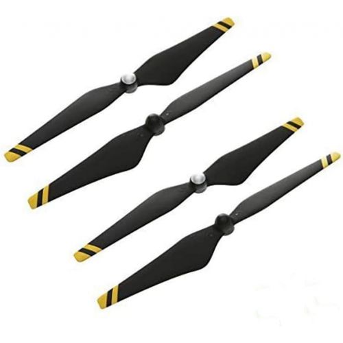 디제이아이 DJI Phantom 2 & 3 Series Carbon Fiber Reinforced Self-Tightening Propellers Props, 24 x 12.7cm, 2 Pack, Black with Yellow Stripes