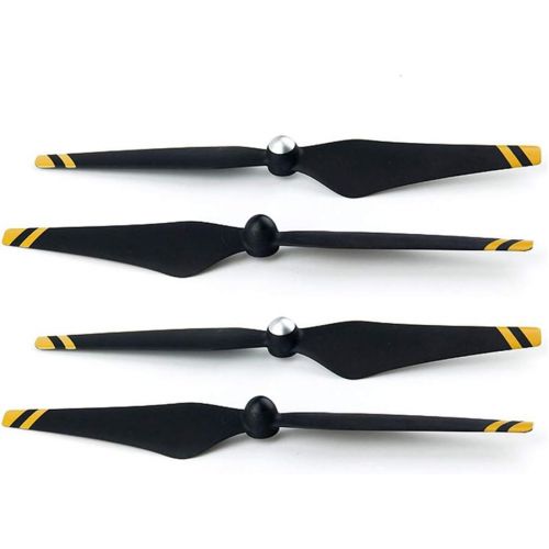 디제이아이 DJI Phantom 2 & 3 Series Carbon Fiber Reinforced Self-Tightening Propellers Props, 24 x 12.7cm, 2 Pack, Black with Yellow Stripes