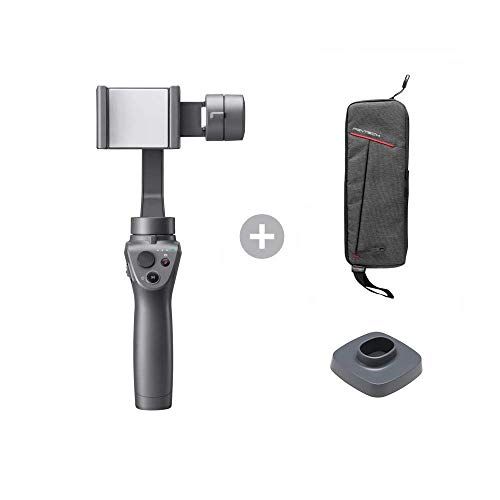 디제이아이 DJI Osmo Mobile 2 3-Axis Handheld Gimbal Lightweight Stabilizer for iPhone & Android Smartphones with Carry Case and Base