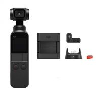 DJI Osmo Pocket Handheld 3 Axis Gimbal Stabilizer with integrated Camera, Attachable to Smartphone, Android (USB-C), iPhone with Osmo Pocket Expansion Kit