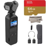 2019 DJI Osmo Pocket Handheld 3 Axis Gimbal with Integrated 4K Camera Bundle, Comes 128GB Extreme Micro SD