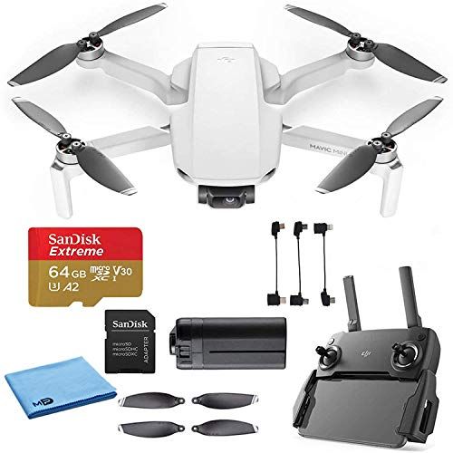 디제이아이 DJI Mavic Mini Starter Bundle - Drone FlyCam Quadcopter UAV with 2.7K Camera 3-Axis Gimbal GPS 30min Flight Time, Less Than 0.55lbs, Gray
