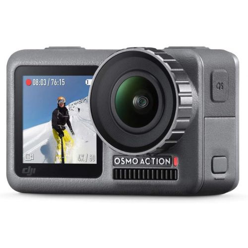 디제이아이 DJI Osmo Action 4K Camera with 128GB Basic Accessory Bundle - Includes: SanDisk Extreme 128GB microSDXC Memory Card (UHS-I / V30 / A2 / U3 / Class-10) + Microfiber Cleaning Cloth