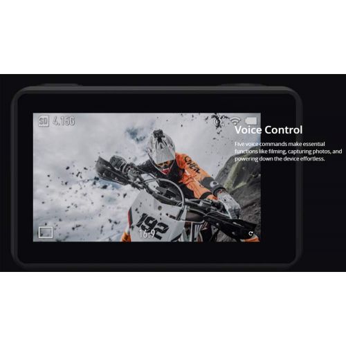 디제이아이 DJI Osmo Action - 4K Action Cam 12MP Digital Camera with 2 Displays 36ft Underwater Waterproof WiFi HDR Video 145° Angle, Black