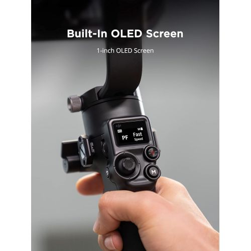 디제이아이 DJI RSC 2 - 3-Axis Gimbal Stabilizer for DSLR and Mirrorless Camera, Nikon, Sony, Panasonic, Canon, Fujifilm, 6.6 lb Payload, Foldable Design, Vertical Shooting, OLED Screen, Black
