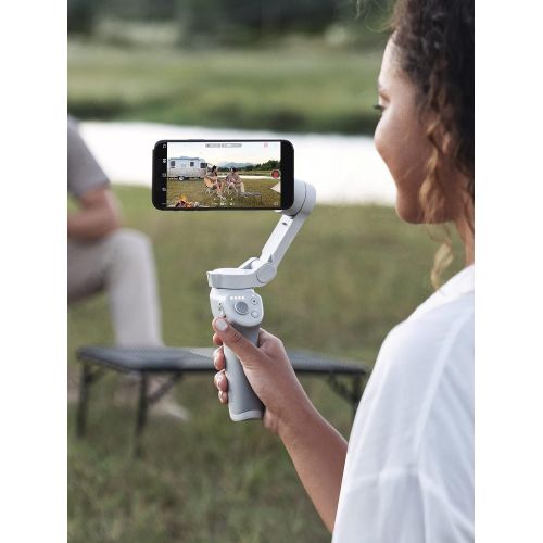 디제이아이 DJI OM 4 - Handheld 3-Axis Smartphone Gimbal Stabilizer with Grip, Tripod, Gimbal Stabilizer Ideal for Vlogging, YouTube, Live Video, Phone Stabilizer Compatible with iPhone and An