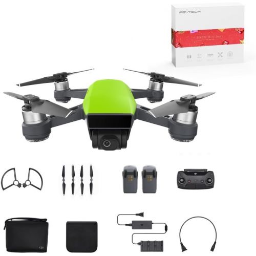 디제이아이 DJI Spark Mini Quadcopter Drone Fly More Combo with Holiday Gift, Meadow Green