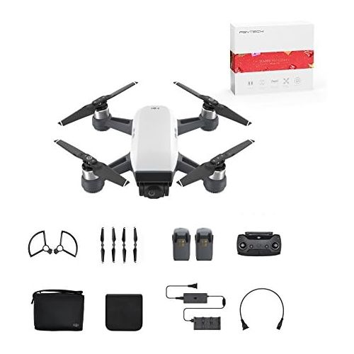 디제이아이 DJI Spark Mini Quadcopter Drone Fly More Combo with Free 16GB Micro SD Card, Alpine White
