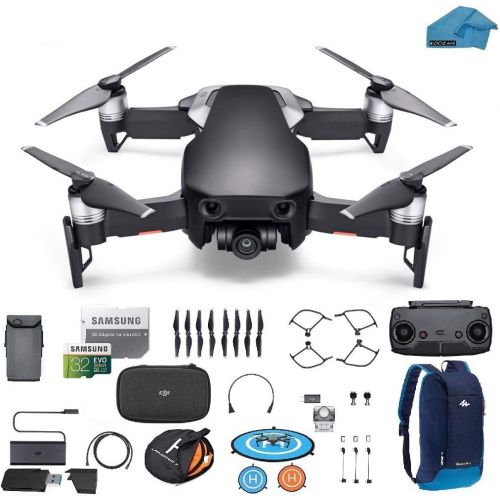 디제이아이 DJI Mavic Pro Drone Quadcopter Fly More Combo with 3 Batteries, 4K Professional Camera Gimbal Bundle Kit with DJI Bag, 64GB SD Card, Range Extender,Landing Pad, Must Have Accessori