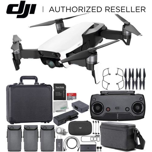 디제이아이 DJI Mavic Air Drone Quadcopter Fly More Combo (Arctic White) Aluminum Hardshell Carrying Case Ultimate Bundle