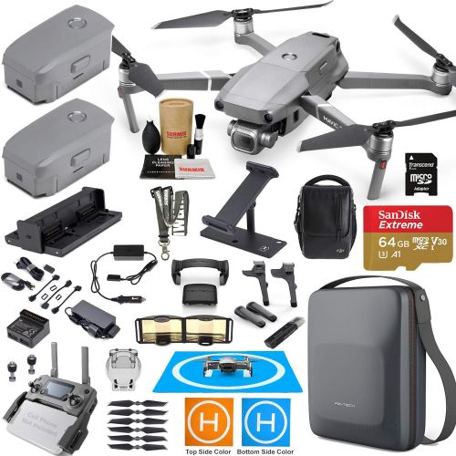 디제이아이 DJI Mavic 2 Pro Drone Quadcopter and Fly More Kit Combo Touring Bundle Comes with 3 Batteries, Hasselblad Camera Gimbal, PGYTECH Stylish Carrying Case and Must Have Accessories