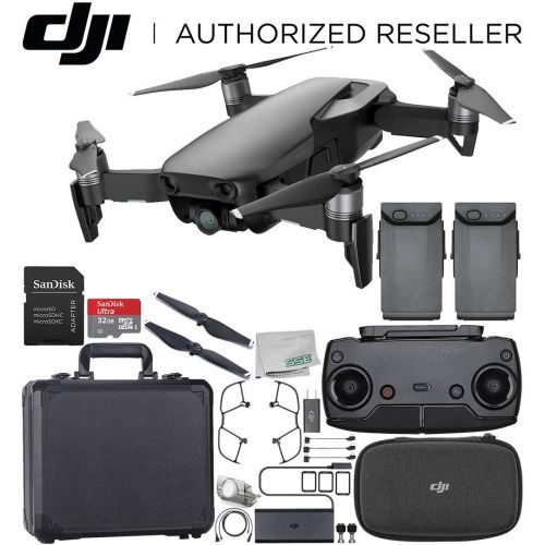 디제이아이 DJI Mavic Air Drone Quadcopter (Onyx Black) Aluminum Hardshell Carrying Case Essential Bundle