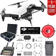 DJI Mavic Air Drone Combo 4K Wi-Fi Quadcopter with Remote Controller Deluxe Bundle with Hard Case, Dual Battery, Landing Pad and 1 Year Warranty Extension (Arctic White)