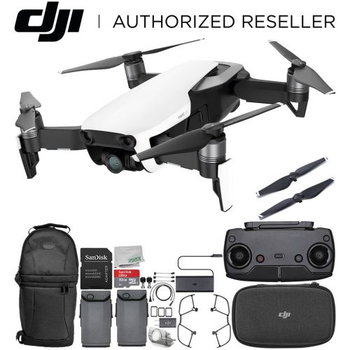 디제이아이 DJI Mavic Air Drone Quadcopter (Arctic White) Backpack Essential Bundle