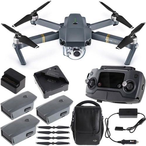 디제이아이 DJI Mavic Pro Quadcopter Drone Combo Pack with 4K Camera and Wi-Fi + Extra Battery Bundle