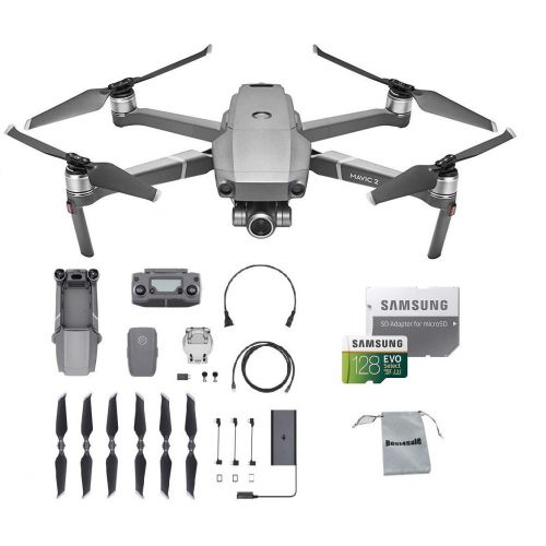 디제이아이 DJI Mavic 2 Zoom Drone Quadcopter Bundle with 128GB MicroSDXC Card Supports 4K Video, Choose Options Accessories