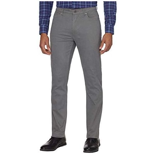  DKNY Mens Bedford Slim Straight Brushed Twill Pant (Smoked Pearl, 34W x 32L)