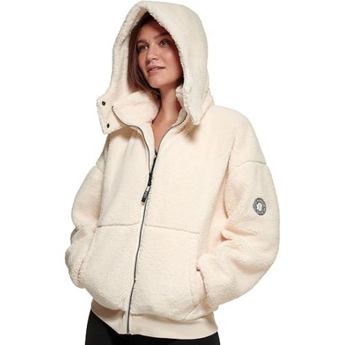  DKNY Women's Sport Hooded Roebling Fleece Jacket