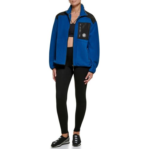  DKNY Women's Sport Full Zip Hybrid Polar Fleece Jacket