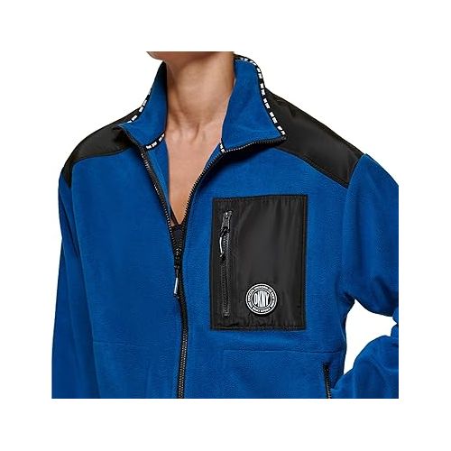  DKNY Women's Sport Full Zip Hybrid Polar Fleece Jacket
