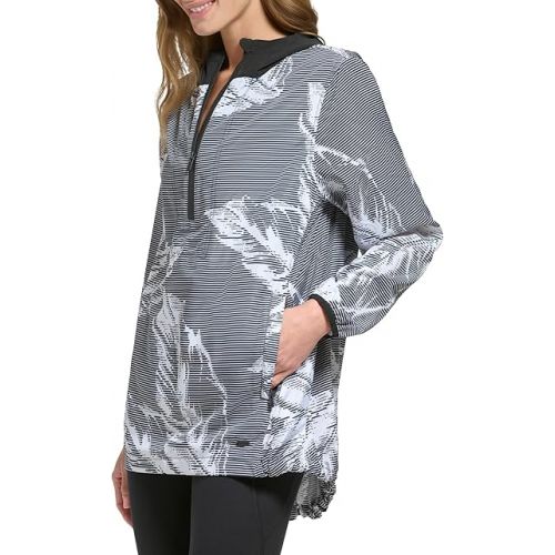  DKNY Women's Printed Half Zip Jacket