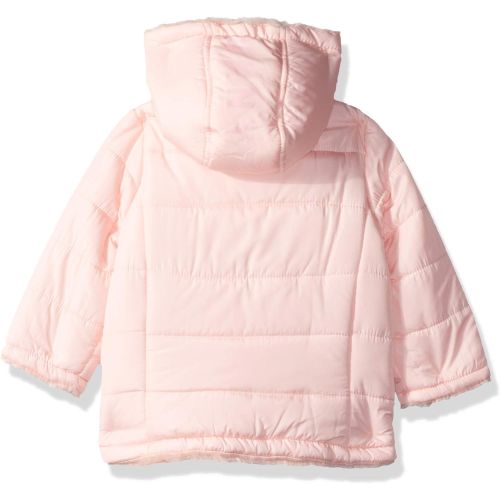  DKNY Baby Girls Nylon Faux Fur Jacket,