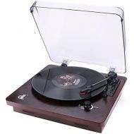 [아마존핫딜][아마존 핫딜] D&L Vinyl Record Player, Vintage Phonograph Turntable with Built-in Stereo Speakers Support PC Recording,RCA Output,Wood
