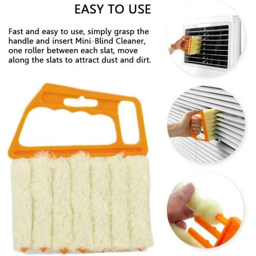  D&L Blind Cleaner Tool, Mini Hand-held Cleaner,Mini-Blind Cleaner,Dirt Clean Cleaner,Venetian Blind Brush Window Air Conditioner Duster Cleaner