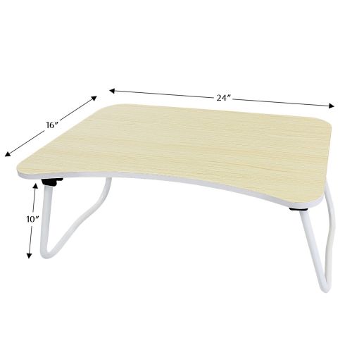  DL furniture DL Furniture - Large Foldable Bed Tray Lap Desk W Shape Support Bottom, Perfect for Station Your Laptop & Mobile Device on Your Bed | Beige