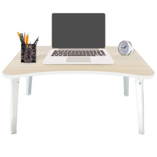  DL furniture DL Furniture - Large Foldable Bed Tray Lap Desk W Shape Support Bottom, Perfect for Station Your Laptop & Mobile Device on Your Bed | Beige