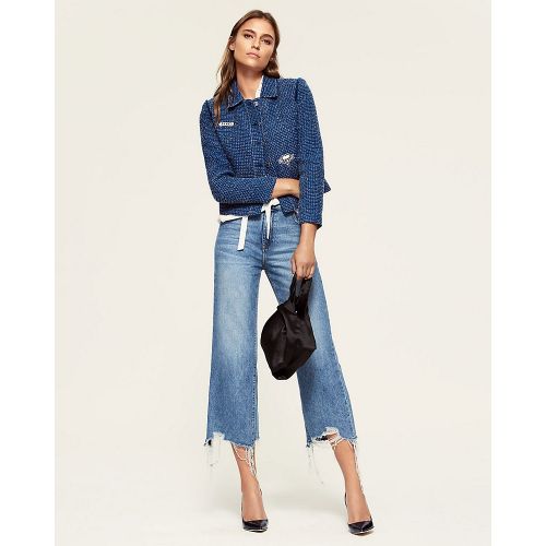  DL1961 Hepburn High-Rise Wide-Leg Jeans in Slate