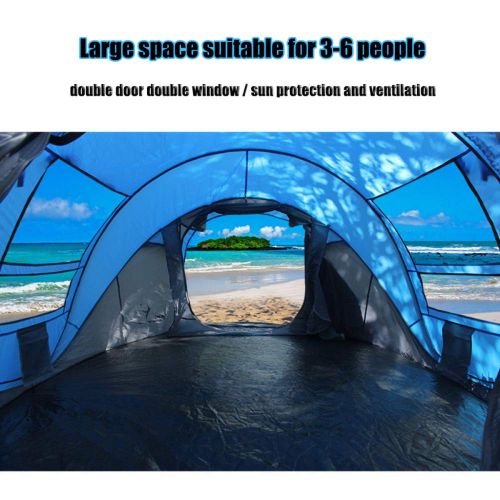  DLLZq Automatic Pop Up Tent，Outdoor Camping Waterproof and UV Protection Beach Breathable Fishing Picnic 3-4 Person,Green